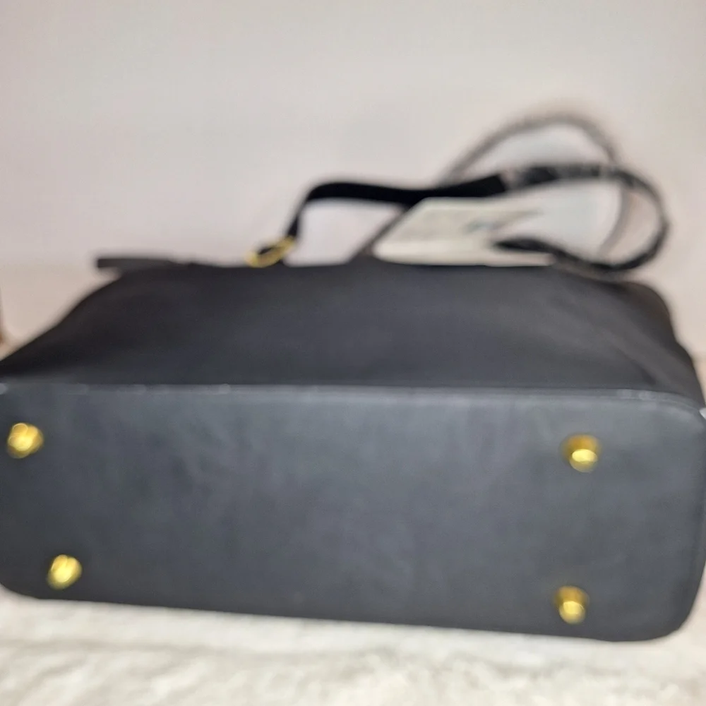NEW Large Dell Laptop Ladies Tote, Black, NWT, Purple Interior